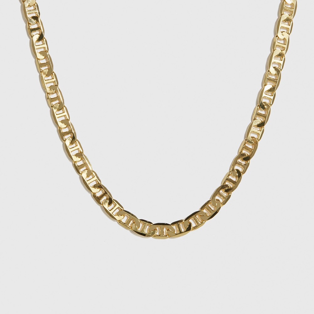 18K Gold Plated Anchor Chain Necklace*Mariner Chain Necklace*Marina*Waterproof
